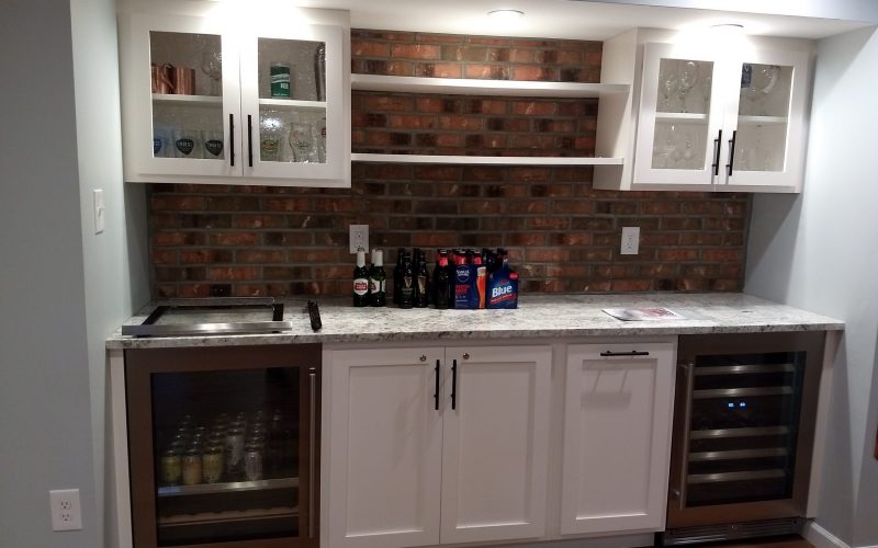 bar in finished basement